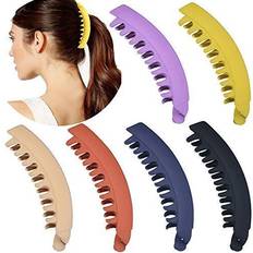 SOL 6 Pieces Large Banana Clips Big Banana Hair Clips for Thick hair,Non-slip Ponytail