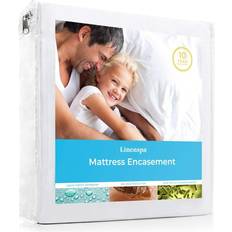 Linenspa Encasement King, Zippered Encasement Mattress Cover White