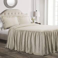 Lush Decor Ruffle Skirt Sängöverkast Beige (289.6x266.7cm)