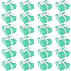 Blue Panda 24 Pack Party Favor Boxes, Small Turquoise Candy Treat Gift Box for Bridal Shower Engagement Birthday Wedding Green