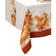 Red Tablecloths Elrene Home Fashions Autumn Pumpkin Grove Fall Rectangle Tablecloth Red