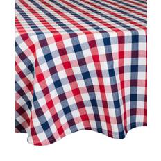 Red Tablecloths Zingz & Thingz Check 70" Round Tablecloth Red, Blue, White