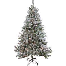 Decorative Items Pre-Lit Flocked Balsam Pine Artificial