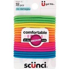 Scunci Effortless Beauty Large No-damage 4mm Neon Colors 18 Count