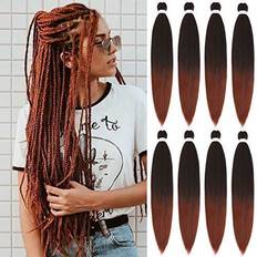 Hair extensions Ombre Braiding Hair 350# Copper Red 30 Packs Professional Synthetic Braid Hair Extensions