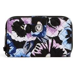 Vera Bradley RFID Turnlock Wallet - Plum Pansies