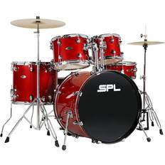 Drums & Cymbals Sound Percussion Labs Unity Ii 5-Piece Complete Drum Set With Hardware, Cymbals And Throne Desert Red Speckle