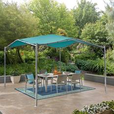 Silver Pavilions & Accessories Tate Outdoor Modern Aluminum 11.5' 11.5' Gazebo Canopy