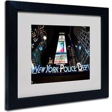 Interior Details Trademark Fine Art 'NYPD Blue Neon' 11" Black Framed Art