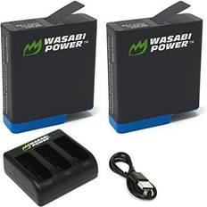 Batteries & Chargers Wasabi Power Battery (2-Pack) and Triple Charger for GoPro HERO8 Black (Fully Decoded) (Compatible with HERO7 HERO6 HERO5)