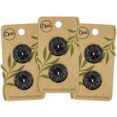 Buttons Dritz 23mm Recycled Polyester Round Buttons Black