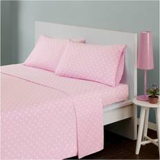 Mi Zone MZ20-415 Polka Dot Cotton Bed Sheet Pink