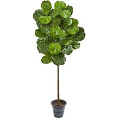 Natural Decorative Items Nearly Natural 5Ft Fiddle Leaf Fig with Planter Artificial Plant