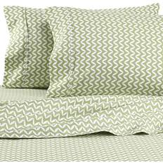 Home Collection Comfort Premium Ultra Soft Puffed Chevron Pattern Underlakan Grön (243.84x167.64cm)