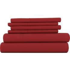 Red Bed Sheets Becky Cameron Comfort Premium Ultra Soft Microfiber Wrinkle Bed Sheet Red