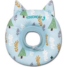 Touchcat Life CA1BLSM Ringlet Licking & Scratching Adjustable Pillow Neck Protector, Blue