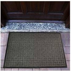 Entrance Mats Floortex Ribmat Charcoal Heavy Duty Door Black, Gray