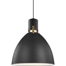 Lighting Generation Lighting Brynne 14-Watt Matte Black Pendant Lamp