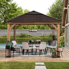 Cedar gazebo Sunjoy Aleah 11 Cedar Gazebo with