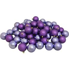 Christmas Tree Ornaments Northlight 60ct. 2.5" Amethyst Purple 4-Finish Shatterproof Ball Christmas Tree Ornament