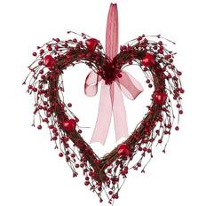 Interior Details GlitzHome Valentine's Berry Heart Decoration 17"