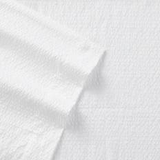 King size sheet sets Shavel Seersucker Bed Sheet White
