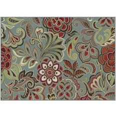 Seafoam green area rugs Tayse Deco Dilek 3pc. Seafoam Green