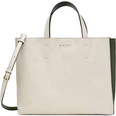 Marni Tasker Marni Uld Stilfuld Bianco-Verde Skuldertaske - Hvid