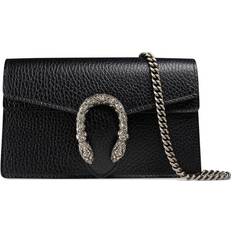 Gucci Black Crossbody Bags Gucci Dionysus Super Mini Bag - Black Leather