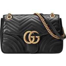 Gucci Black Crossbody Bags Gucci GG Marmont Medium shoulder Bag - Black