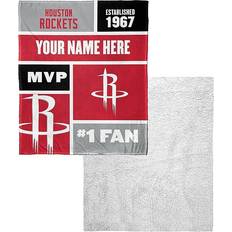 NBA Houston Colorblock Silk Touch Personalized Sherpa Blankets