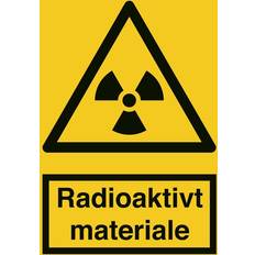 Gula Informationsskyltar Otto Schachner Radioactive Material 148x105mm