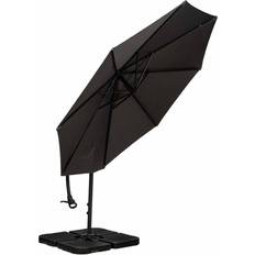 Royalcraft Grey 3m Deluxe Pedal Operated Rotational Cantilever Over Hanging Powder Coated Parasol