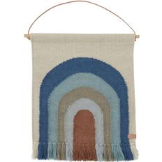 OYOY Follow the Rainbow Mini Wall Rug Pale Blue