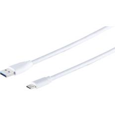 Kabler S-Conn USB-A 3.2 Gen.1 kabel - Hvid