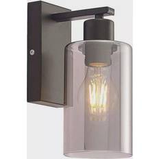 Lindby Väggarmaturer Lindby Emavi Vägglampa Black/Smoke Väggarmatur