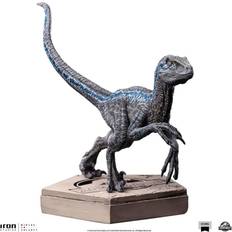 Blue velociraptor Jurassic World Icons Staty Velociraptor Blue 9 cm