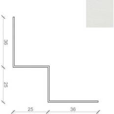 Grå akustikpanel SCG Smartwood indvendig hjørneprofil grå 25 x 25 x 2500 mm