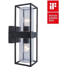 Lutec Flair Vägglampa E27 80 W Svart Väggarmatur
