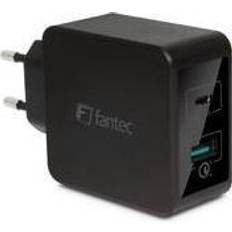 Qc3 Fantec QC3-AC22 Quick Charge 3.0 laddare och 2 x USB-portar med 33 W svart