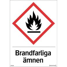 Skylt SYSTEMTEXT Brandfarliga ämnen 210x297mm