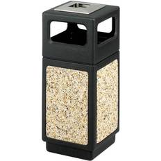 Black Buckets SAFCO Canmeleon Ash/Trash Receptacle, Square, Aggregate/Polyethylene, 15gal, Black