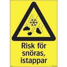 Snöras skylt SKYLT RISK FÖR SNÖRAS/IS 210X297 MM