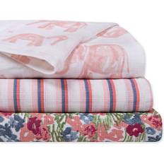 Burt's Bees Baby Nests & Blankets Burt's Bees Baby 3-Pack Wandering Elephants Muslin Receiving Blankets In Blossom Blossom 47in X 47in