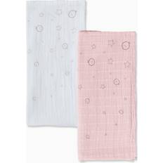 Pink Baby Blankets Mori Pre-Washed Large Muslin Swaddle Muslin & Burp Cloth White