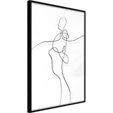 Artgeist Inramad Tavla - Entanglement 40x60 Guldram Plakat