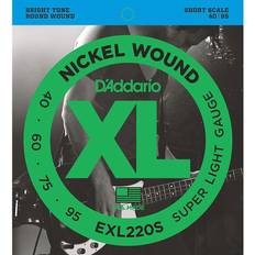 D'Addario Exl220s Xl Nickel Super Light Short Scale Electric Bass Strings