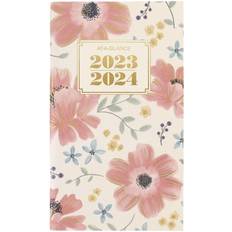 Office Papers AT-A-GLANCE 2023-2024 Pocket Calendar, 2 Year Badge Floral