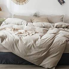 White and black bedding MooMee Bedding Duvet Cover Orange, Blue, Grey, Beige, White, Black (228.6x264.2cm)
