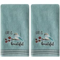 Guest Towels Saturday Knight Ltd SKL Life Is Beautiful 2 Guest Towel Blue